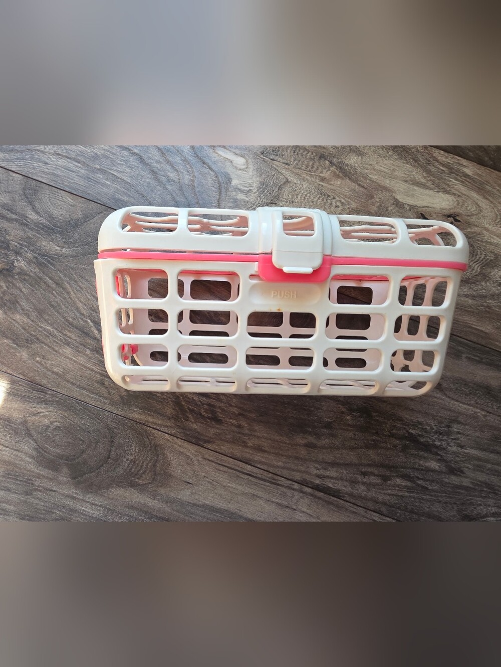Munchkin White and Pink High Capacity Dishwasher Basket
